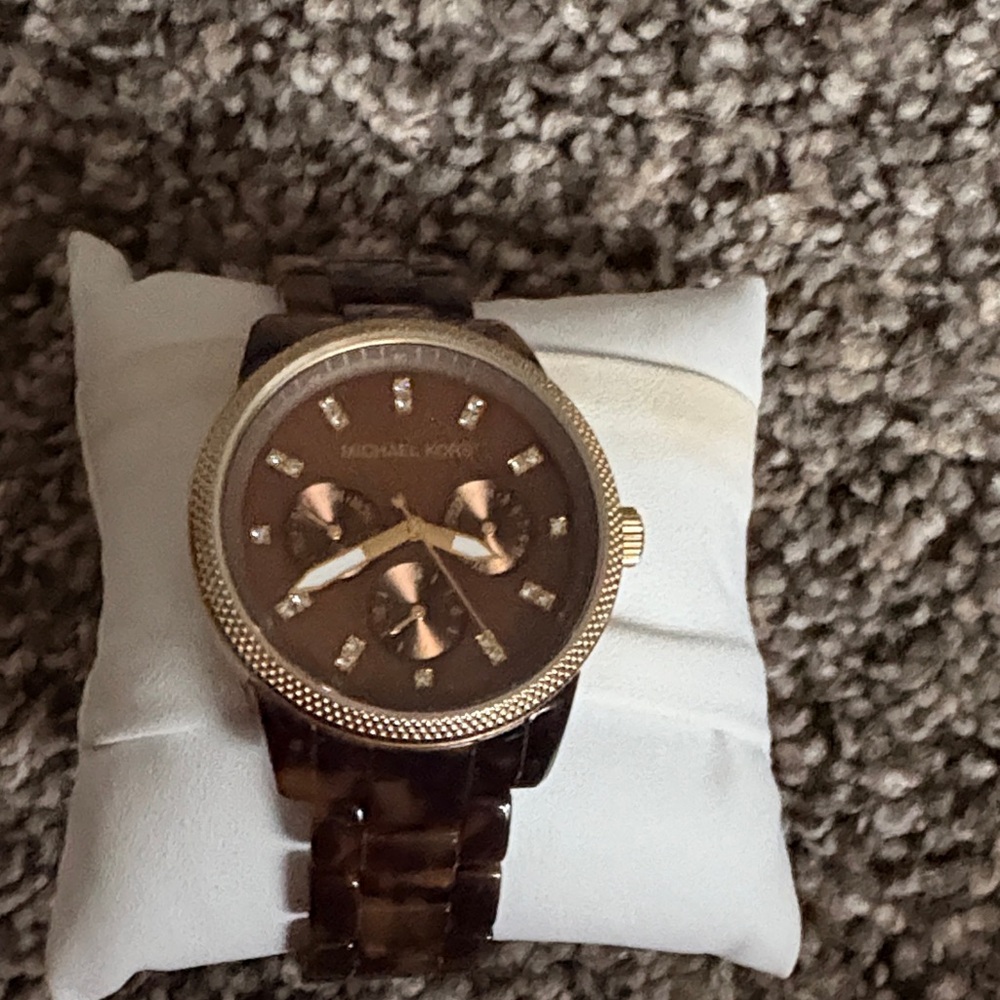 Michael Kors Tortoise and Gold Men's Watch